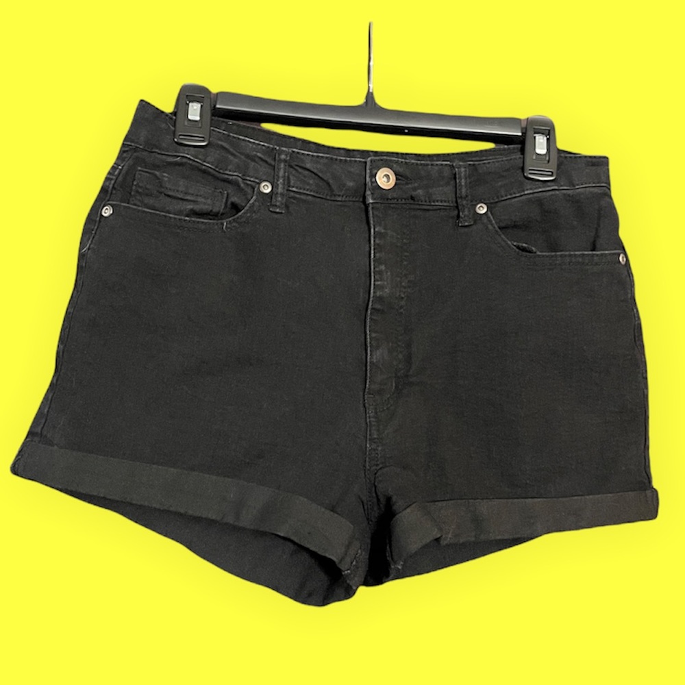 Forever 21 High Waisted Black Denim Shorts